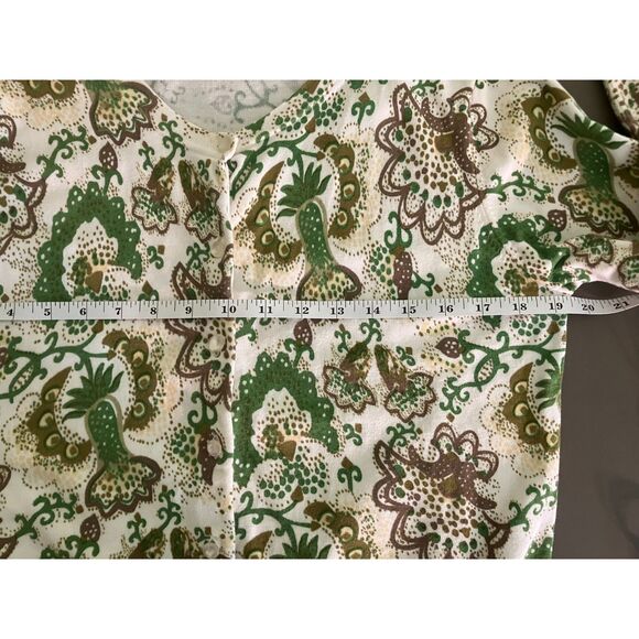 Architect paisley design cropped sleeve grandmacore cardigan sweater - Picture 6 of 8